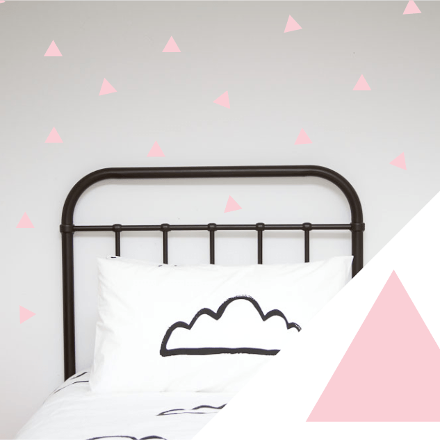 LOVE THIS! Wall Decals - Triangles from 100 Percent Heart - shop at littlewhimsy NZ