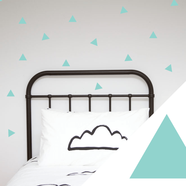 LOVE THIS! Wall Decals - Triangles from 100 Percent Heart - shop at littlewhimsy NZ