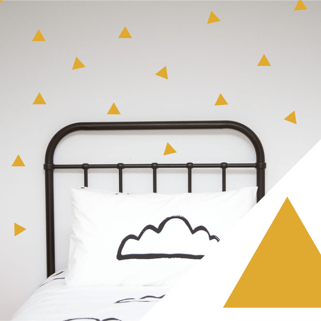 LOVE THIS! Wall Decals - Triangles from 100 Percent Heart - shop at littlewhimsy NZ