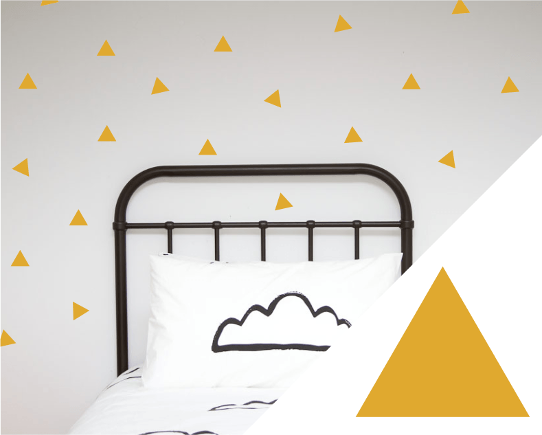 LOVE THIS! Wall Decals - Triangles from 100 Percent Heart - shop at littlewhimsy NZ