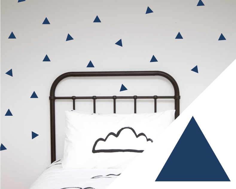 LOVE THIS! Wall Decals - Triangles from 100 Percent Heart - shop at littlewhimsy NZ