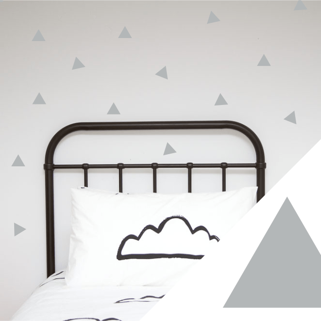 LOVE THIS! Wall Decals - Triangles from 100 Percent Heart - shop at littlewhimsy NZ