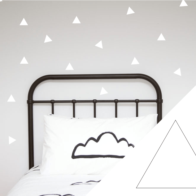 LOVE THIS! Wall Decals - Triangles from 100 Percent Heart - shop at littlewhimsy NZ