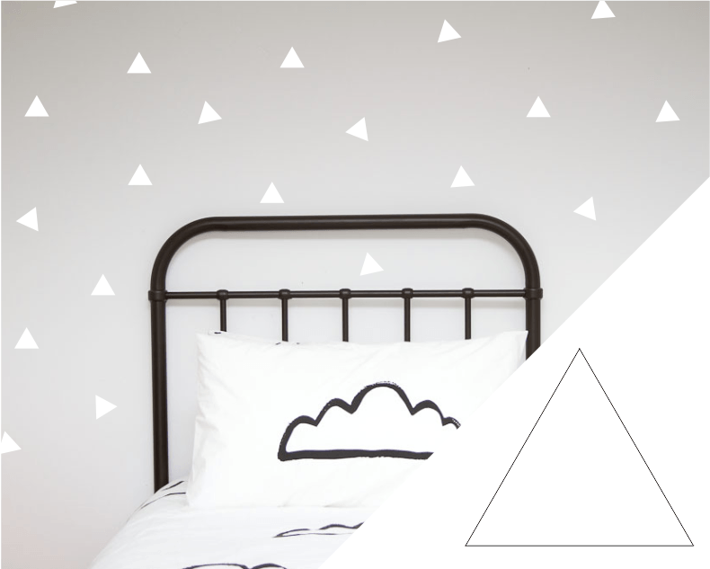 LOVE THIS! Wall Decals - Triangles from 100 Percent Heart - shop at littlewhimsy NZ