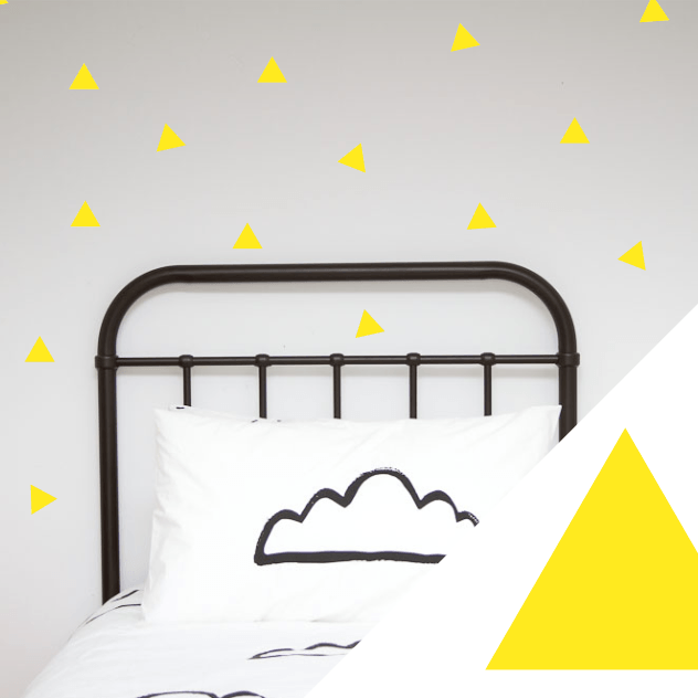 LOVE THIS! Wall Decals - Triangles from 100 Percent Heart - shop at littlewhimsy NZ