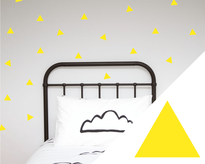LOVE THIS! Wall Decals - Triangles from 100 Percent Heart - shop at littlewhimsy NZ