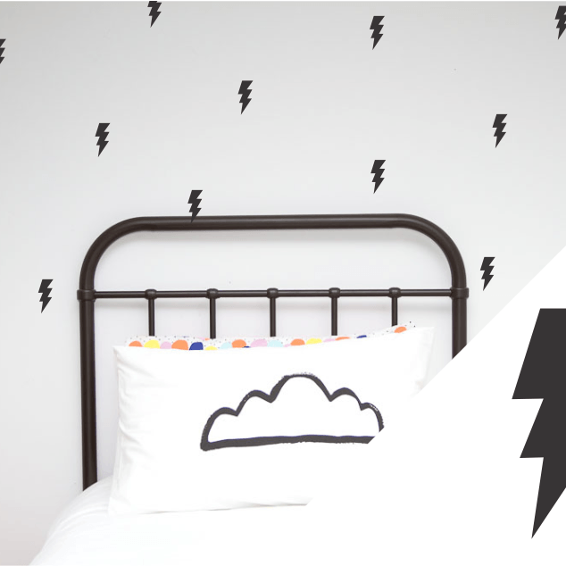 LOVE THIS! Wall Decals - Lightning Bolts Wall Stickers from 100 Percent Heart - shop at littlewhimsy NZ