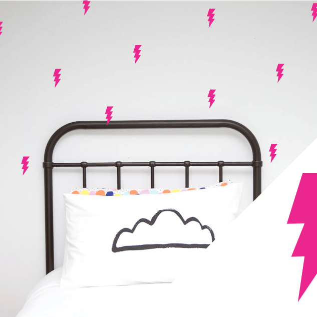 LOVE THIS! Wall Decals - Lightning Bolts Wall Stickers from 100 Percent Heart - shop at littlewhimsy NZ