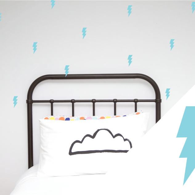 LOVE THIS! Wall Decals - Lightning Bolts Wall Stickers from 100 Percent Heart - shop at littlewhimsy NZ