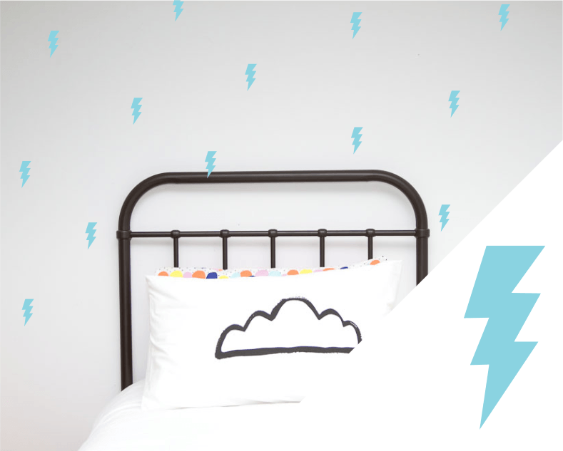 LOVE THIS! Wall Decals - Lightning Bolts Wall Stickers from 100 Percent Heart - shop at littlewhimsy NZ