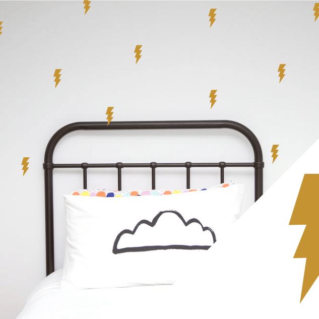 LOVE THIS! Wall Decals - Lightning Bolts from 100 Percent Heart - shop at littlewhimsy NZ