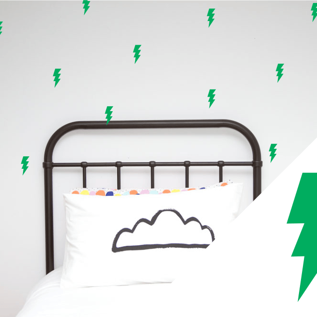 LOVE THIS! Wall Decals - Lightning Bolts Wall Stickers from 100 Percent Heart - shop at littlewhimsy NZ