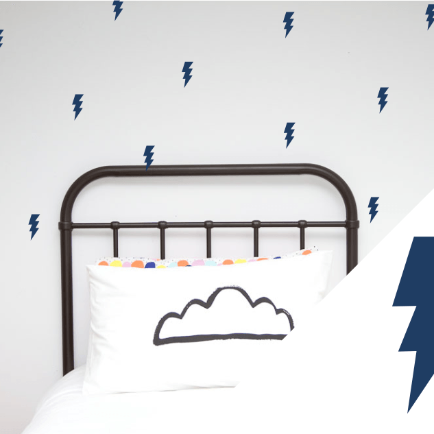 LOVE THIS! Wall Decals - Lightning Bolts Wall Stickers from 100 Percent Heart - shop at littlewhimsy NZ