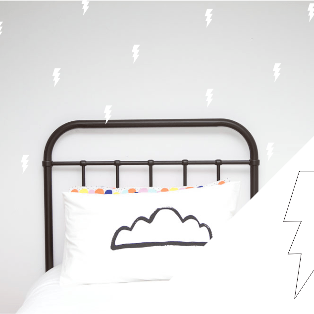 LOVE THIS! Wall Decals - Lightning Bolts Wall Stickers from 100 Percent Heart - shop at littlewhimsy NZ