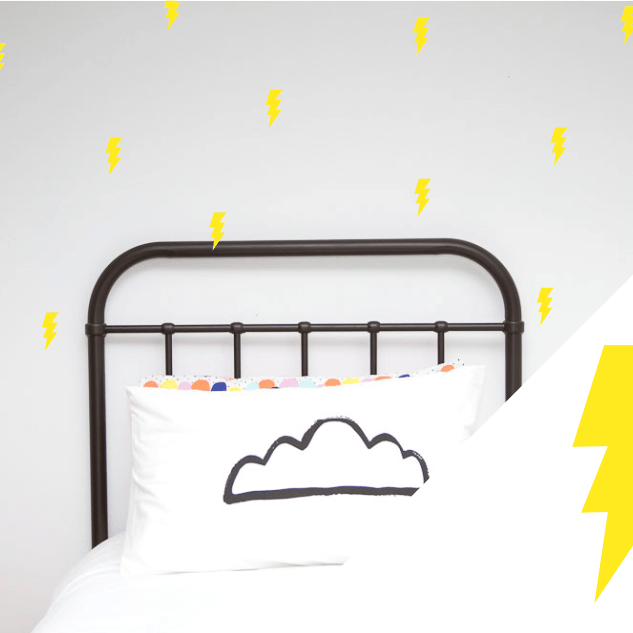 LOVE THIS! Wall Decals - Lightning Bolts Wall Stickers from 100 Percent Heart - shop at littlewhimsy NZ
