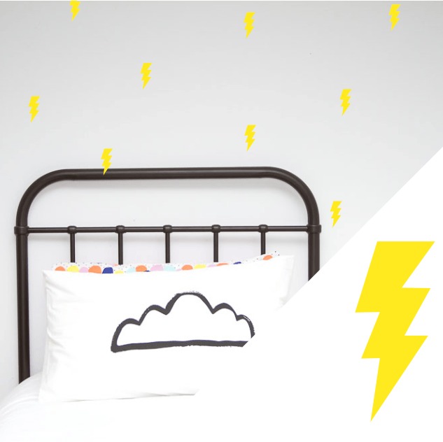 LOVE THIS! Wall Decals - Lightning Bolts Wall Stickers from 100 Percent Heart - shop at littlewhimsy NZ