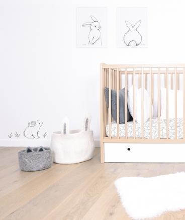 LOVE THIS! Bye Bye Bunny Art Print 30x40cm from Lilipinso - shop at littlewhimsy NZ