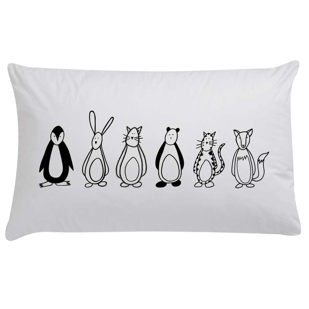 LOVE THIS! Friendly Fellows Organic Pillow Case from 100 Percent Heart - shop at littlewhimsy NZ