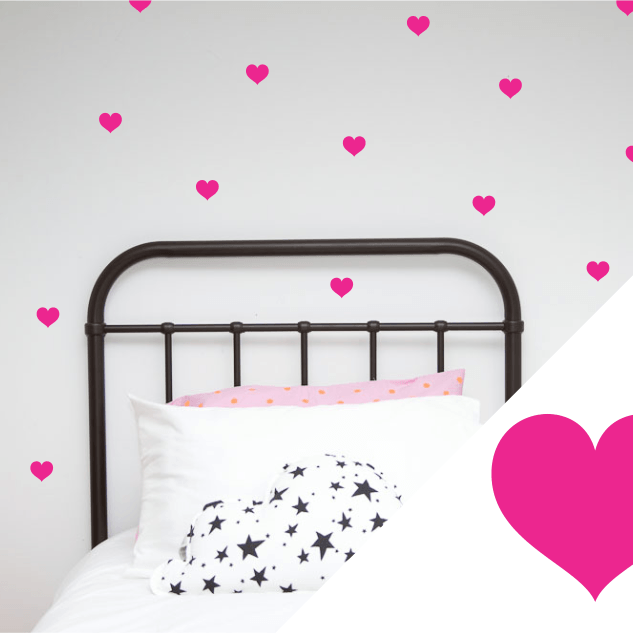 LOVE THIS! Wall Decals - Hearts Small from 100 Percent Heart - shop at littlewhimsy NZ