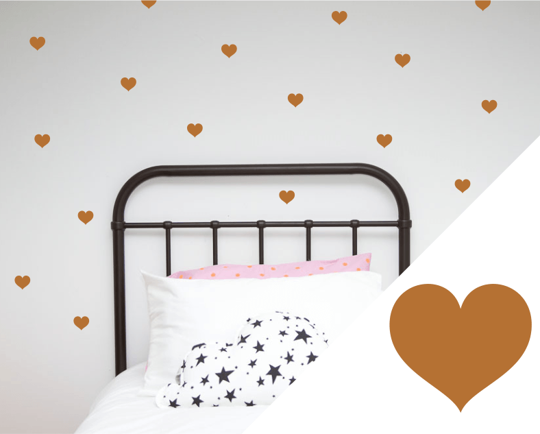 LOVE THIS! Wall Decals - Hearts Small from 100 Percent Heart - shop at littlewhimsy NZ