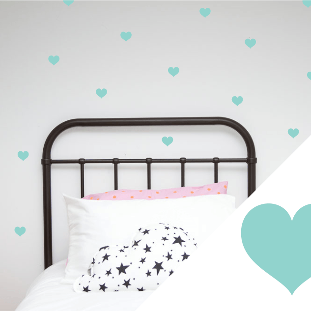 LOVE THIS! Wall Decals - Hearts Small from 100 Percent Heart - shop at littlewhimsy NZ