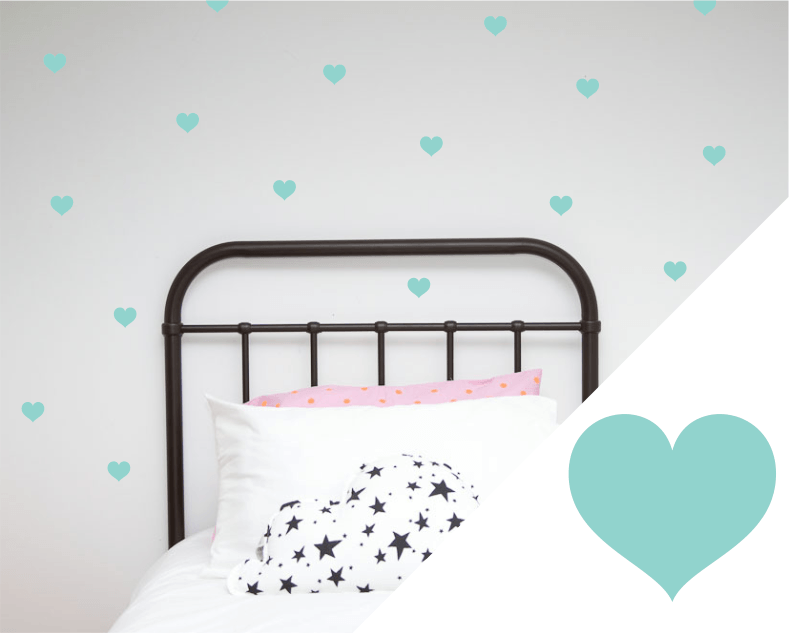 LOVE THIS! Wall Decals - Hearts Small from 100 Percent Heart - shop at littlewhimsy NZ