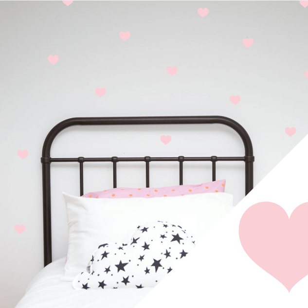 LOVE THIS! Wall Decals - Small Hearts from 100 Percent Heart - shop at littlewhimsy NZ
