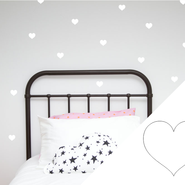 LOVE THIS! Wall Decals - Small Hearts from 100 Percent Heart - shop at littlewhimsy NZ