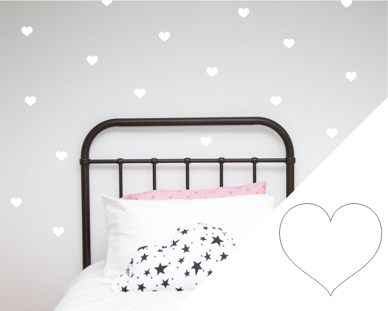 LOVE THIS! Wall Decals - Small Hearts from 100 Percent Heart - shop at littlewhimsy NZ