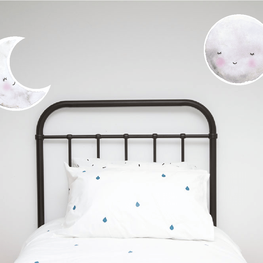 LOVE THIS! Moon and Star Decals - Collaboration with Carisse Enderwick from 100 Percent Heart - shop at littlewhimsy NZ