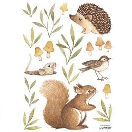 LOVE THIS! Wall Decals - Little Forest Animals from Lilipinso - shop at littlewhimsy NZ