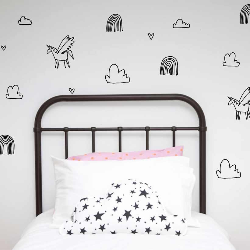 LOVE THIS! Wall Decals - Unicorn Dreams from 100 Percent Heart - shop at littlewhimsy NZ