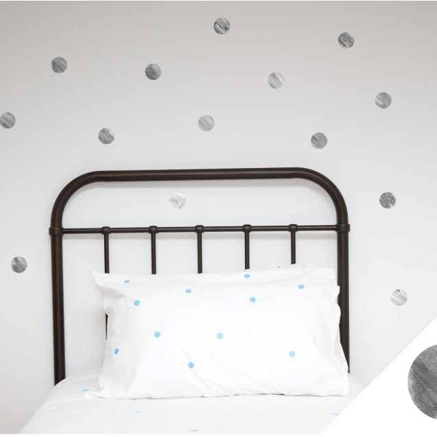 LOVE THIS! Wall Decals - Polka Dots - Watercolour Range from 100 Percent Heart - shop at littlewhimsy NZ