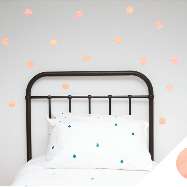 LOVE THIS! Wall Decals - Polka Dots - Watercolour Range from 100 Percent Heart - shop at littlewhimsy NZ