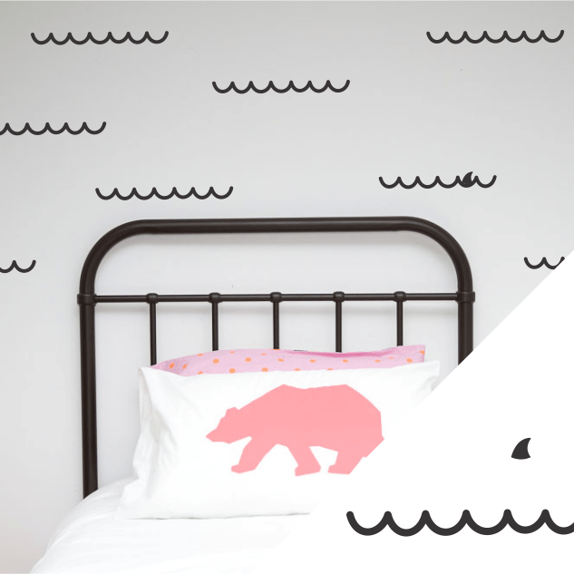 LOVE THIS! Wall Decals - Waves from 100 Percent Heart - shop at littlewhimsy NZ