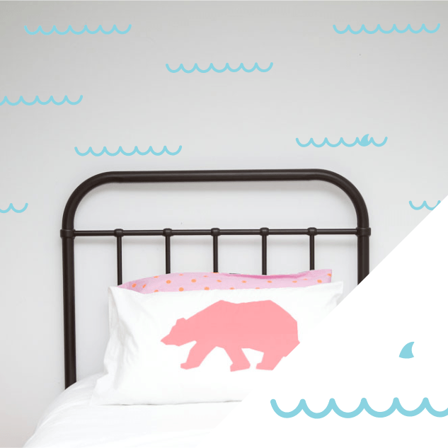 LOVE THIS! Wall Decals - Waves from 100 Percent Heart - shop at littlewhimsy NZ