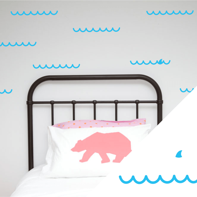 LOVE THIS! Wall Decals - Waves from 100 Percent Heart - shop at littlewhimsy NZ