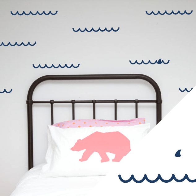 LOVE THIS! Wall Decals - Waves from 100 Percent Heart - shop at littlewhimsy NZ