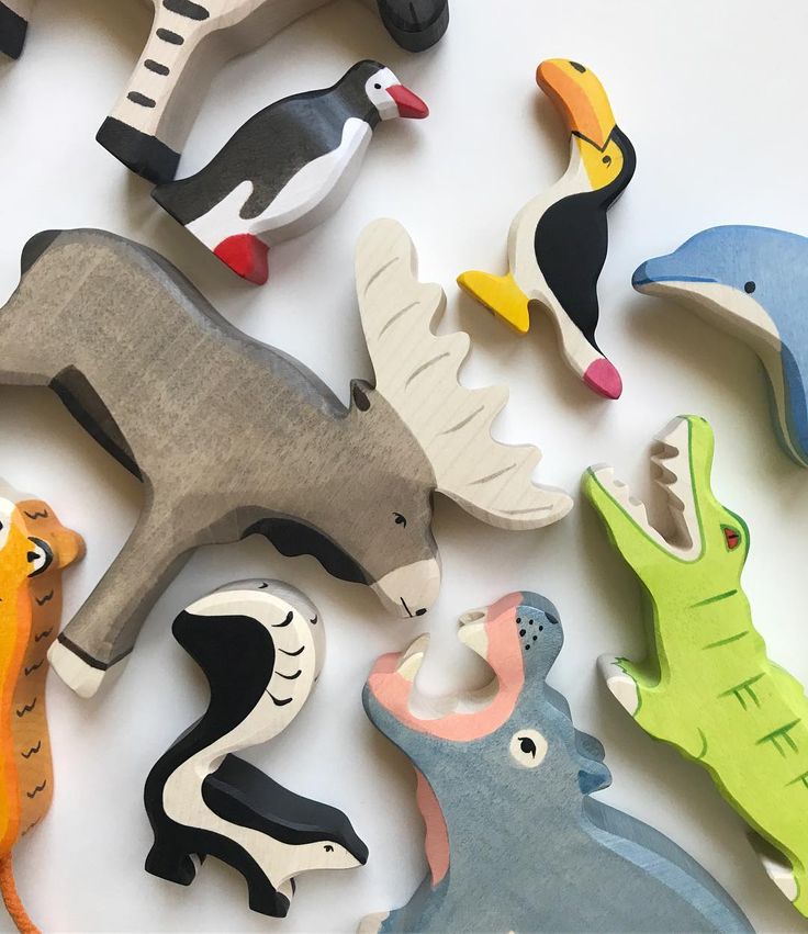 Holztiger wooden animals and figurines at little whimsy