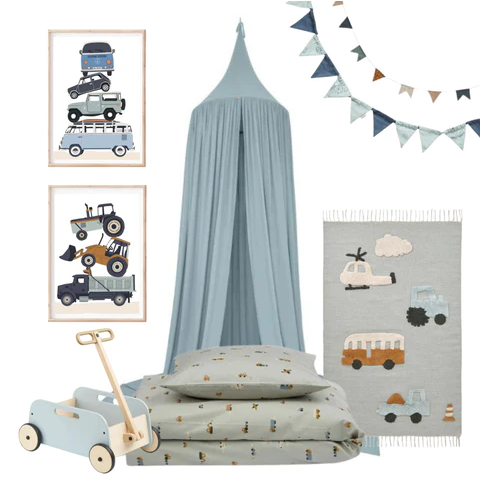 Lets hear it for the boys!  Six shoppable roomscapes for our little guys!