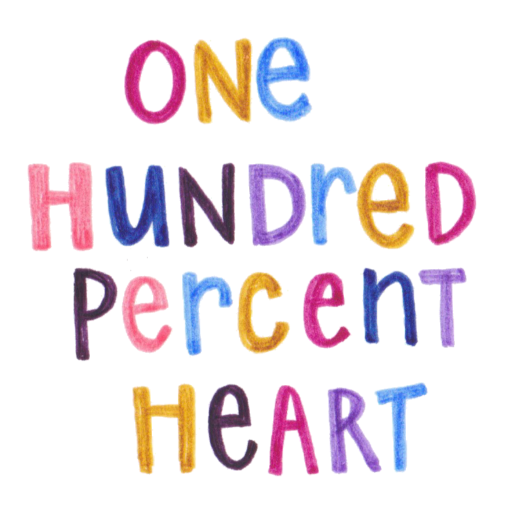 100% Heart Decals