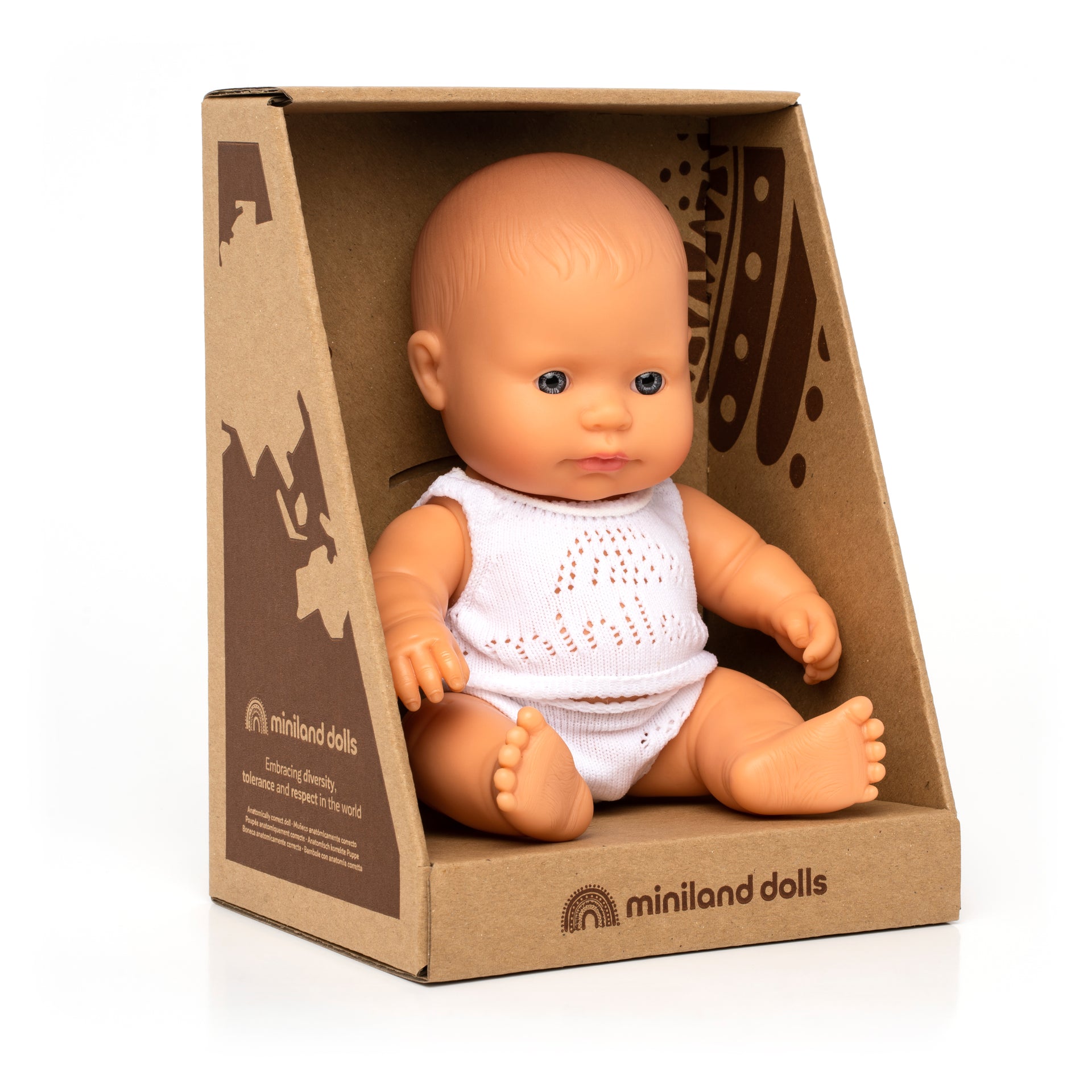 Miniland Baby Doll Caucasian 21 cm – littlewhimsy