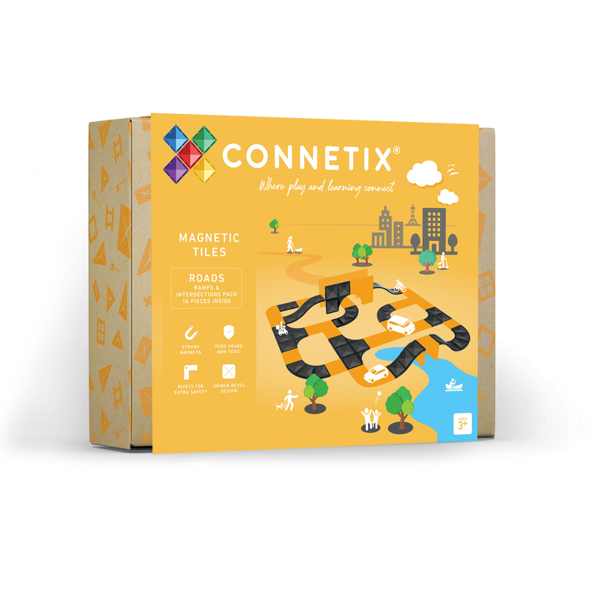 Connetix Rode Connetix | Roads Ramps & Intersections 16 pc – littlewhimsy