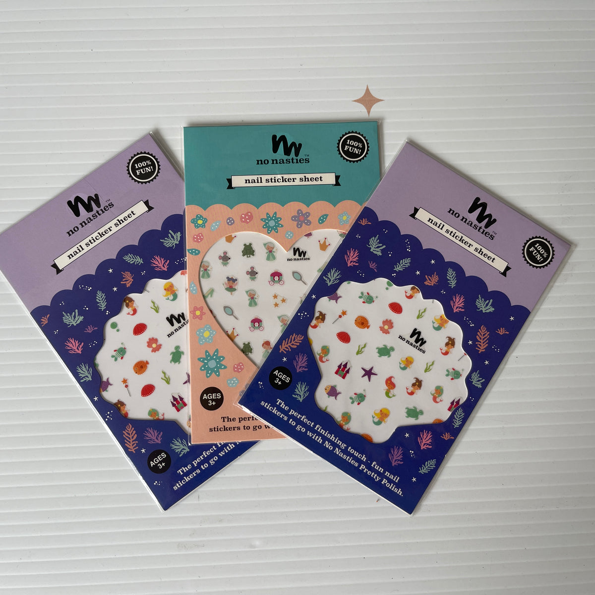 SAMPLE 2 No Nasties Nail Stickers - Assorted Set of 3 – littlewhimsy