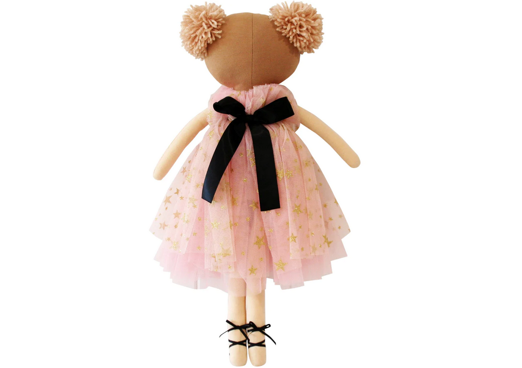 Alimrose Halle Ballerina Doll - Handcrafted Fair & Brunette Doll With Tulle Dress