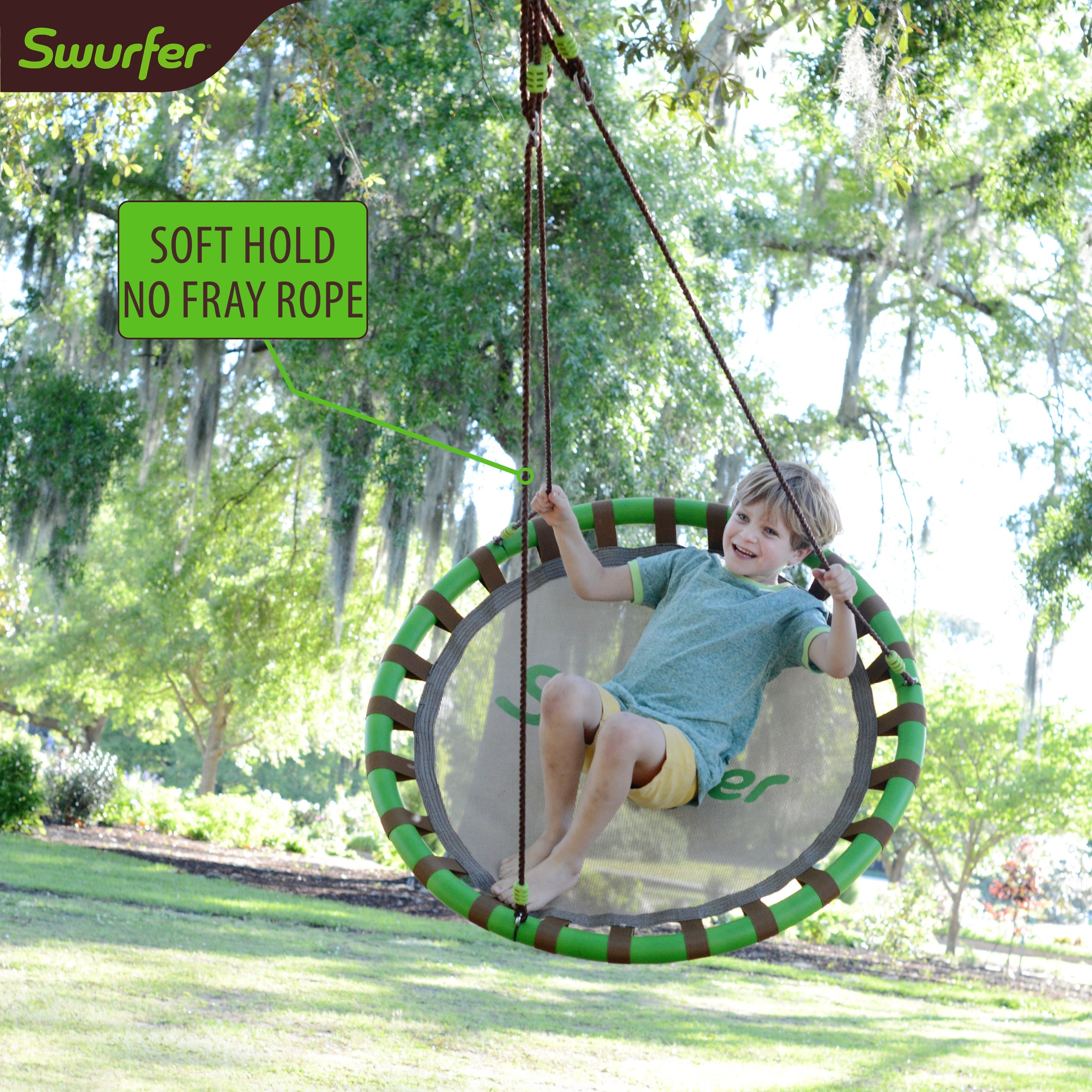Swurfer 40 Orbit Trampoline Tree Swing, Holds up to 4 Kids