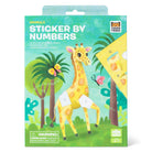 Packaging of 'Sticker by Numbers' with a giraffe illustration on a colorful background