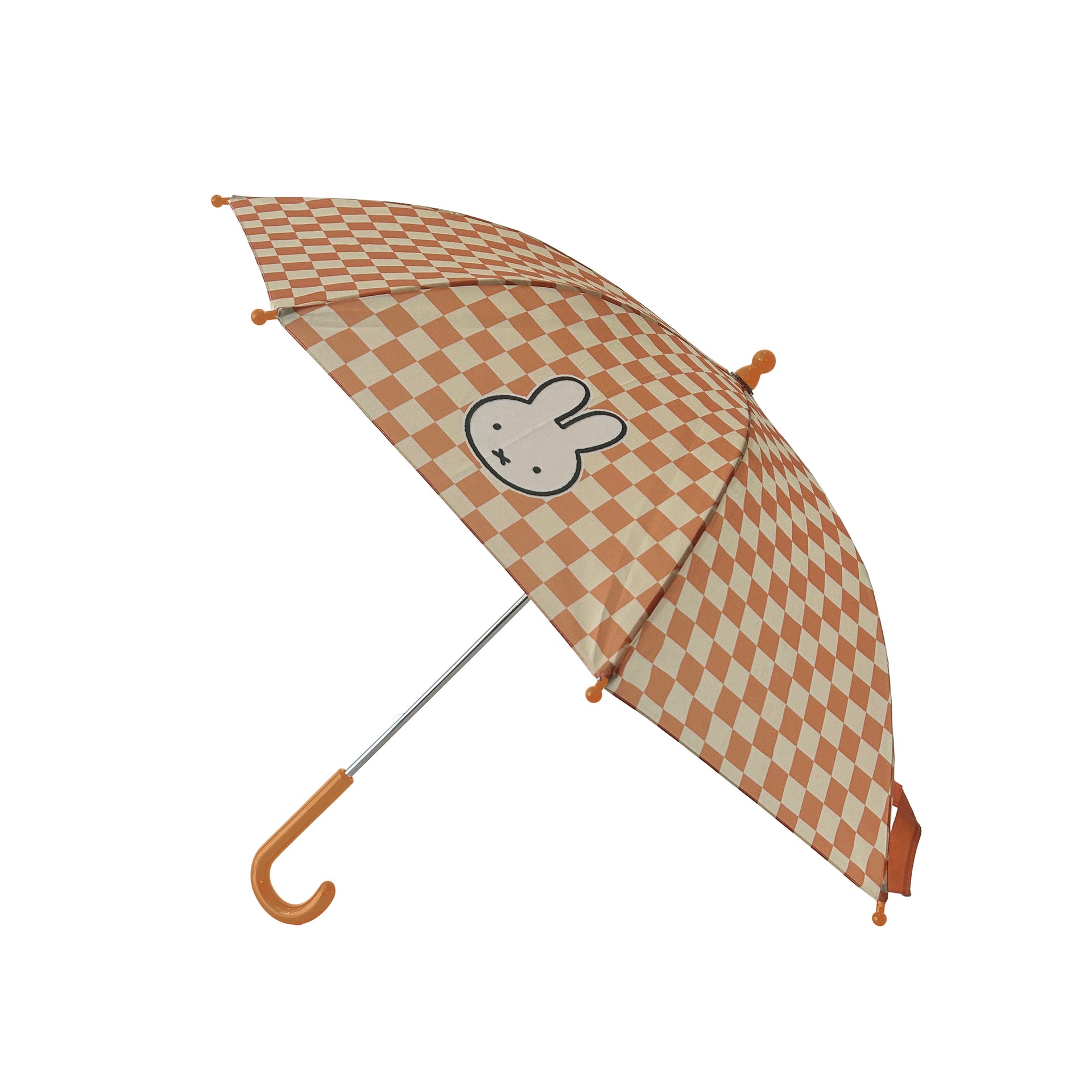 Miffy Umbrella Caramel White Checkerboard Small – littlewhimsy