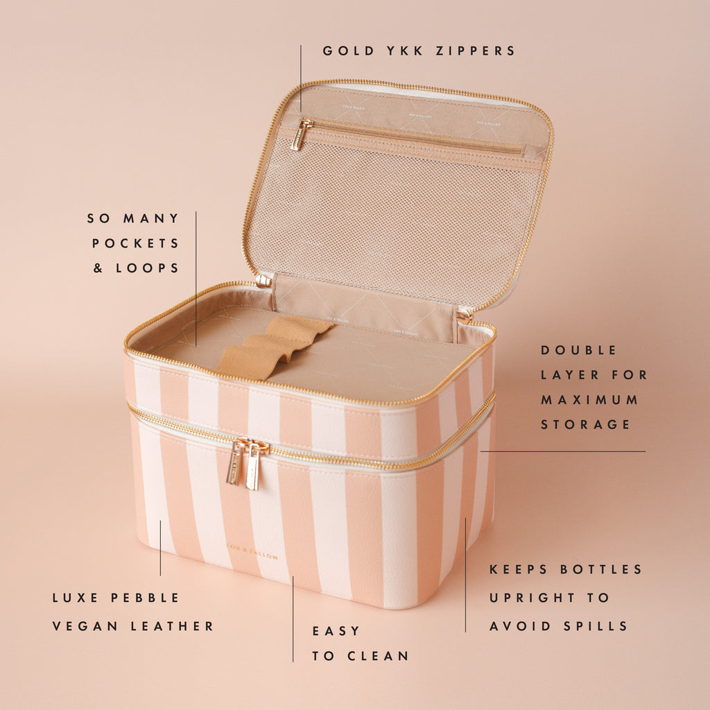Fox + Fallow Vanity Case - 'The Classic' | Corsica Stripe