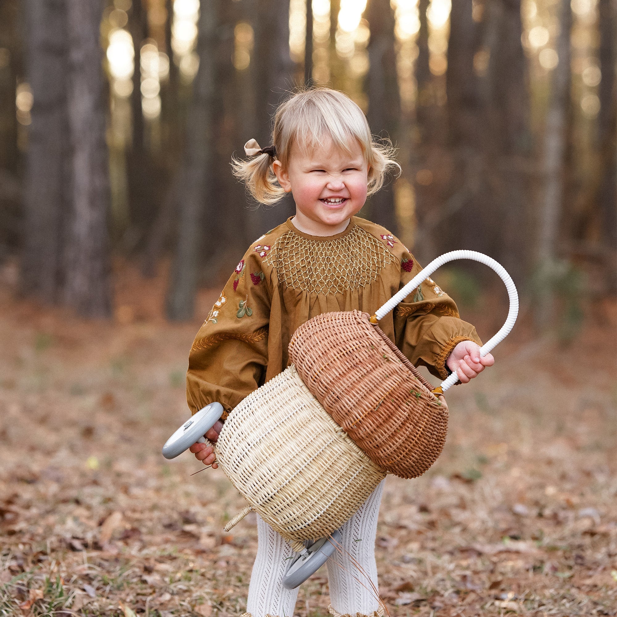 Olli Ella Rattan | Mushroom Luggy | Natural – littlewhimsy